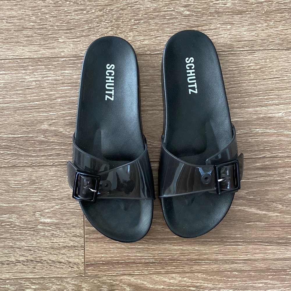 Schutz Black slides sz 8